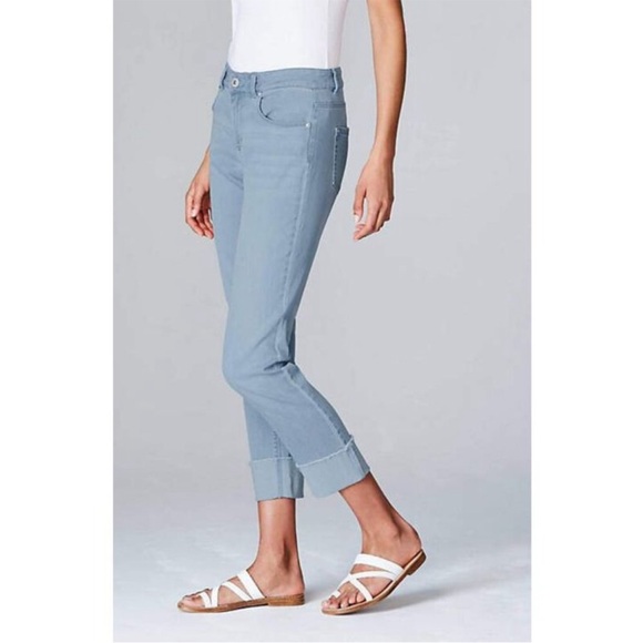 J. Jill Denim - J. Jill Denim Petite Authentic Fit Cropped Cuffed Denim Jeans